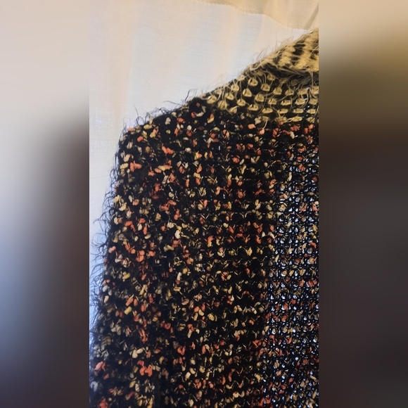 BKE Black and Cream Chunky Knit Cardigan - Picture 13 of 14